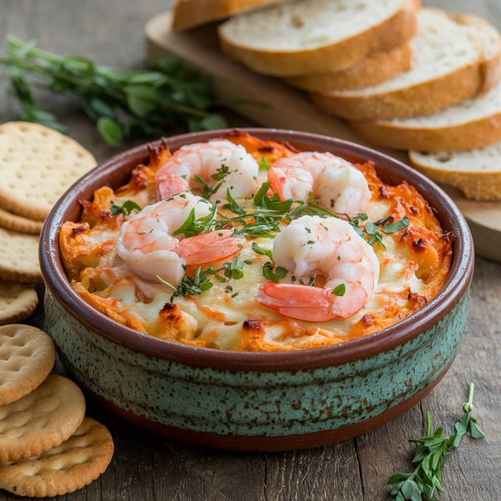 A rich and creamy shrimp and crab dip, perfect for any occasion.