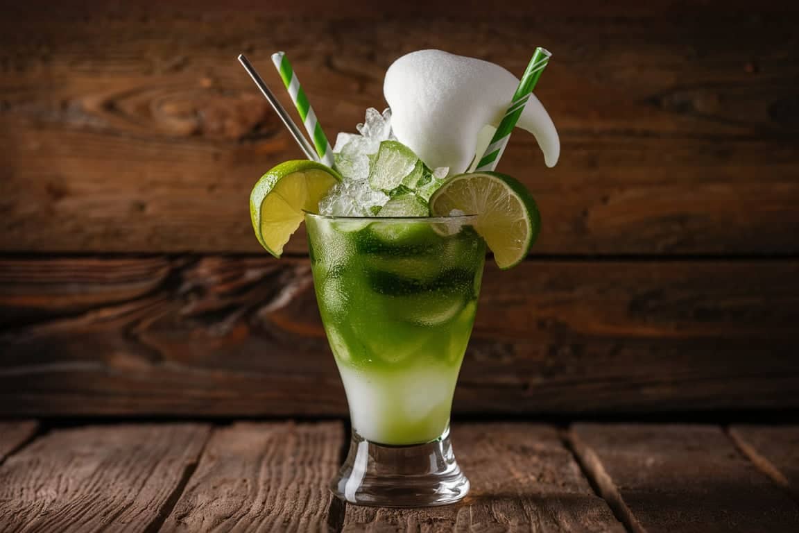 Classic Caipirinha recipe with fresh limes, cachaça, and sugar in a glass